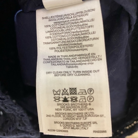 Brooks Brothers Red Fleece Eyelet Blue Shift Dress 2 - Picture 4 of 5